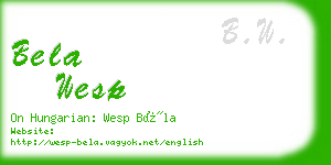 bela wesp business card